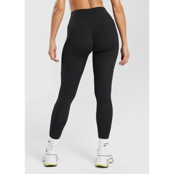 Gymshark B6A4D-BB2J-S-AM2 Women's Sz S Black High-Waisted Ruched Leggings - Picture 11 of 11